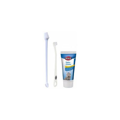 Trixie Dental Hygiene Set - fogkefe és fogkrém szett macskák részére