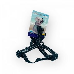   Hám - textil, fényvisszaverő csíkokkal - S - 1,5cm x 30-45cm FEKETE