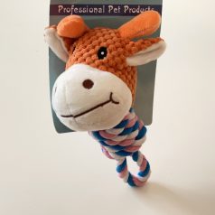   Kemény rágókötél plüss zsiráf 20cm - különböző színekben