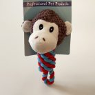 Kemény rágókötél plüss majom 20cm - különböző színekben