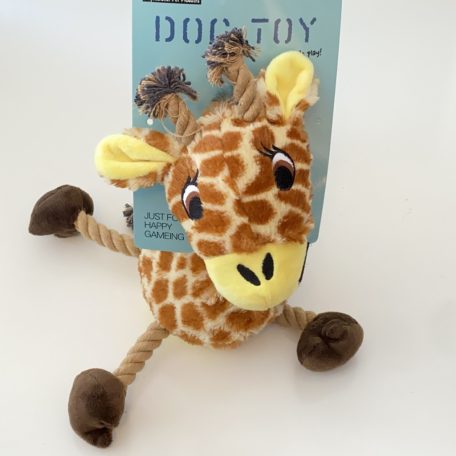 Plüss csipogós zsiráf kutyajáték 30cm
