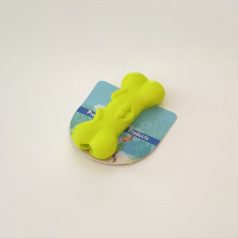 Gumicsont kutyafejjel 9cm - ZÖLD