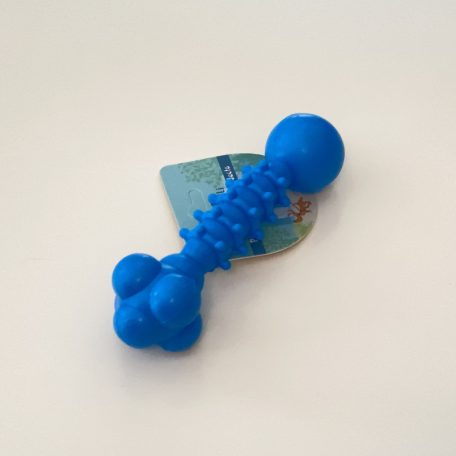 Gumibuzogány, csörög 15cm - KÉK