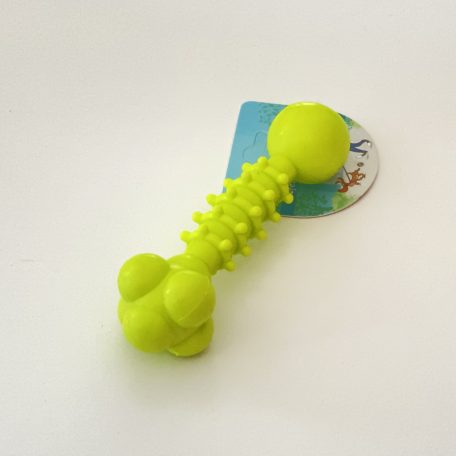 Gumibuzogány, csörög 15cm - ZÖLD