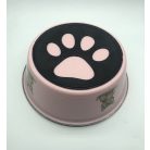 Etetőtál - rózsaszín, fém, csúszásgátló gumitalppal 26cm 1900ml