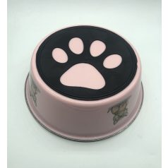   Etetőtál - rózsaszín, fém, csúszásgátló gumitalppal 26cm 1900ml