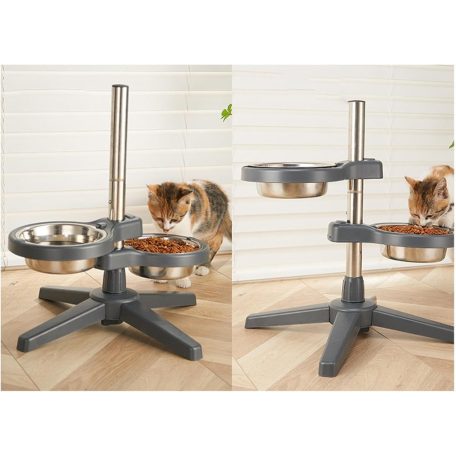 Állítható állványos kutyatál 29x25x12cm