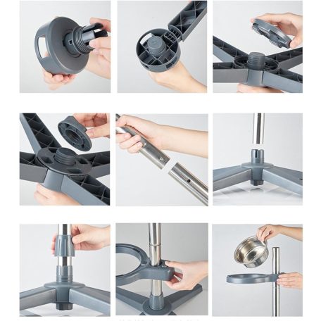 Állítható állványos kutyatál 29x25x12cm