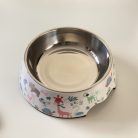 Masszív falú, fém betétes, műanyag tál - 26cm/1200ml - színes állatmintákkal