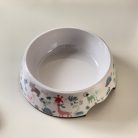 Masszív falú, fém betétes, műanyag tál - 26cm/1200ml - színes állatmintákkal